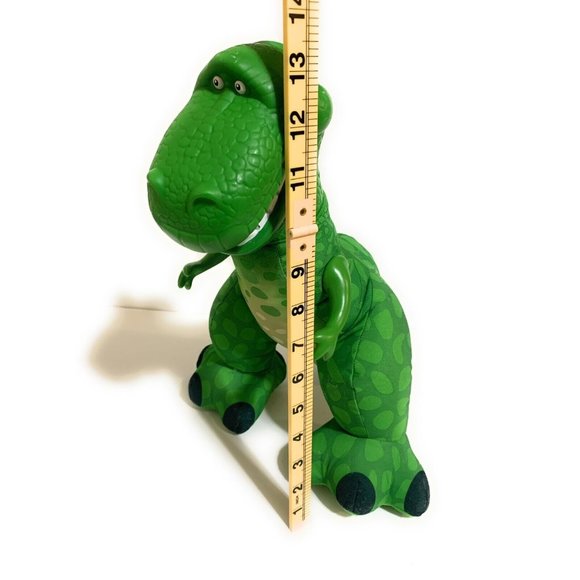 Fisher Price 2009 Disney Toy Story 14" T-REX Plush Green Dinosaur Squeeze Roars - Picture 8 of 9